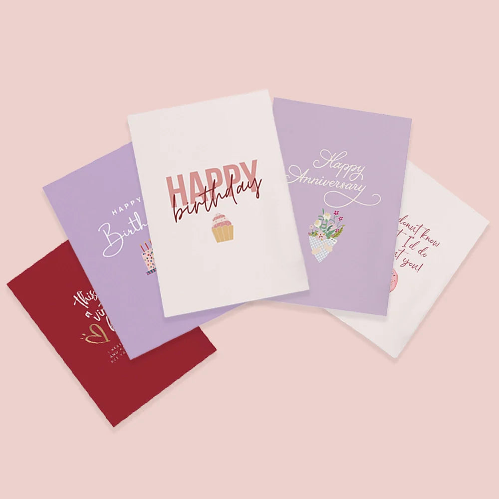 Assorted Greeting Cards (Set of 5) - freebie
