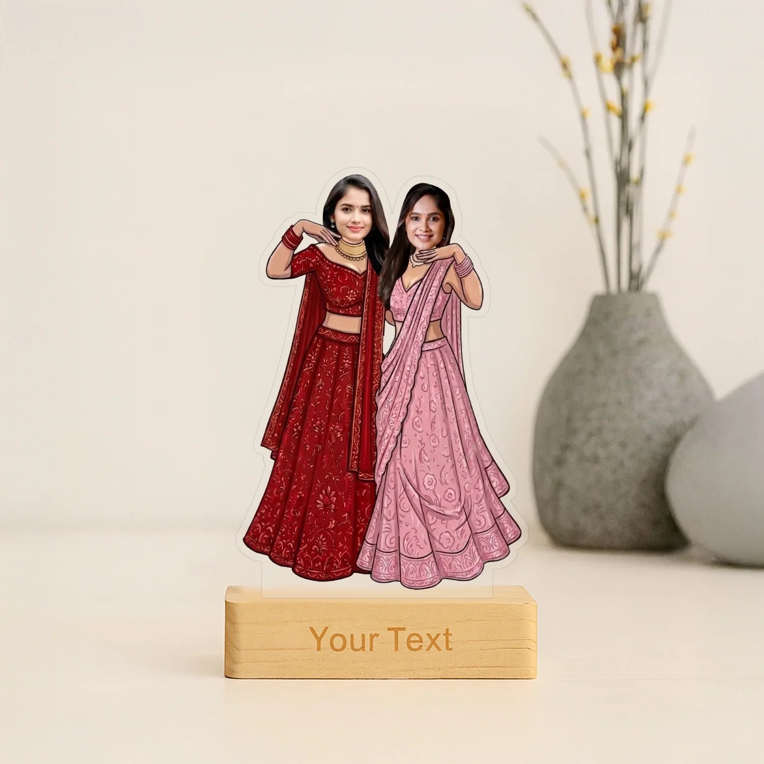Ethnic Duo Caricature